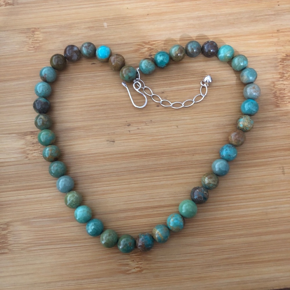 $98 Jay King Estate Turquoise Necklace Sterling Silver Marked DRT 925 CHINA - Picture 4 of 7